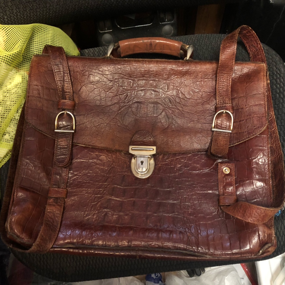 Vintage Alligator Leather  Briefcase - 761 $50 or $45 w/offer